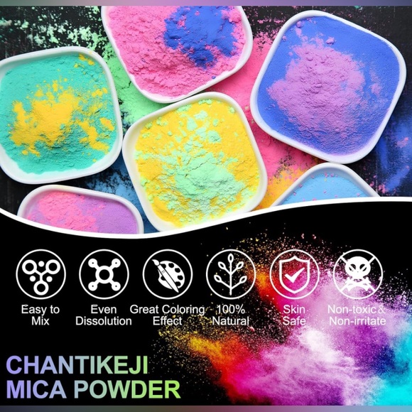 🌟81 Mica Powder Colors! 10g/Bottle of Natural Pigment Powders! Versatile uses! - Picture 4 of 7